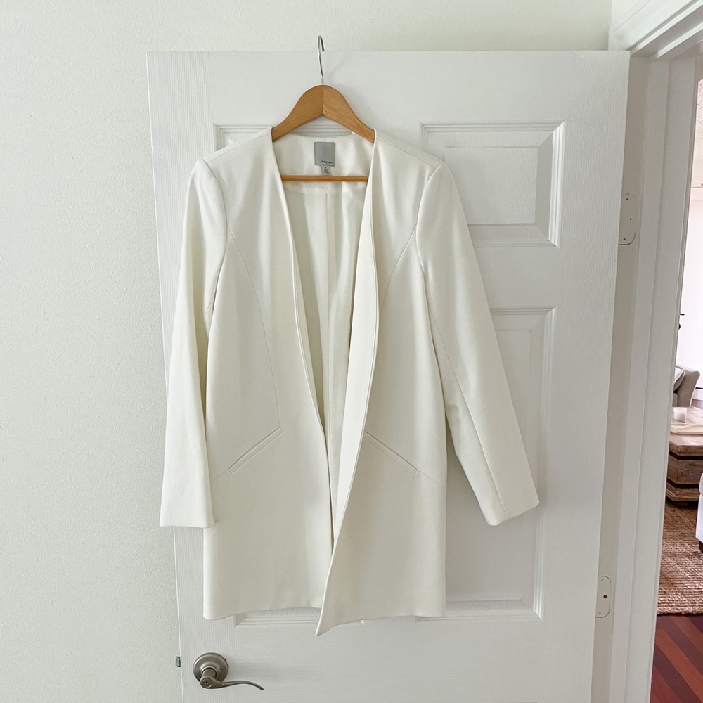 Halogen White Open-Front Blazer